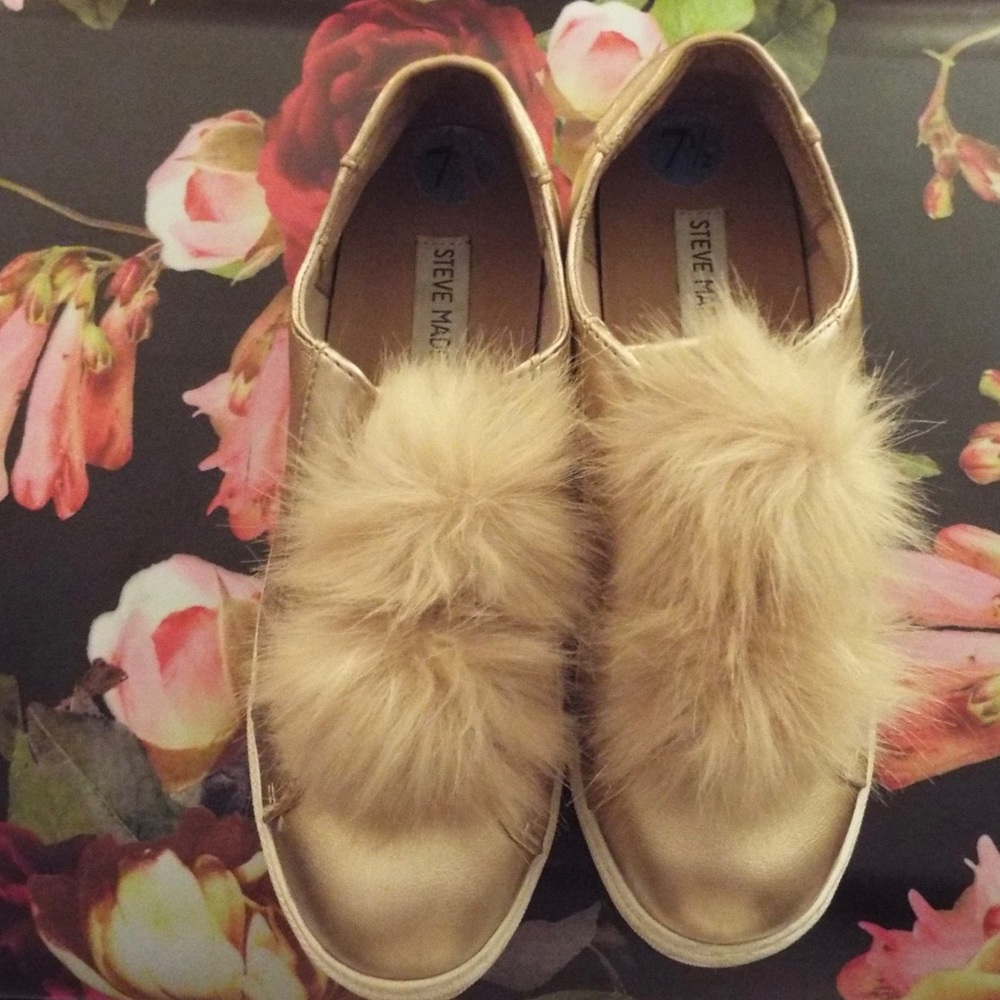 Steve Madden Rose Gold sneakers (gently worn)